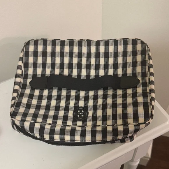 Tory Burch Gingham Cosmetic Case - Picture 1 of 4